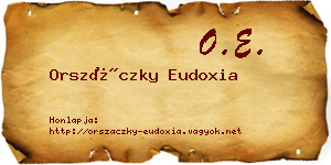 Orszáczky Eudoxia névjegykártya